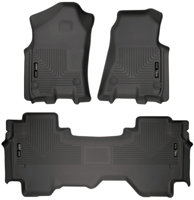 Husky Liners 19 Dodge Ram 1500 Quad Cab Weatherbeater Black Front & 2nd Seat Floor Liners Husky Liners Floor Mats - Rubber  AXOPROS
