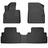 Husky Liners 20-22 Hyundai Palisade Weatherbeater Black Front & 2nd Seat Floor Liners Husky Liners Floor Mats - Rubber  AXOPROS