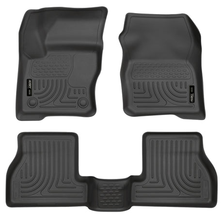Husky Liners 2012 Ford Focus (4DR/5DR) WeatherBeater Combo Black Floor Liners Husky Liners Floor Mats - Rubber  AXOPROS