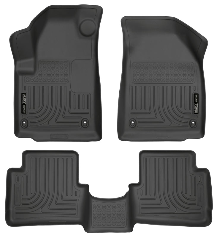 Husky Liners 2013 Dodge Dart WeatherBeater Black Front & 2nd Seat Floor Liners Husky Liners Floor Mats - Rubber  AXOPROS