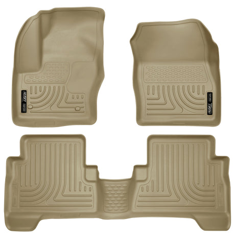 Husky Liners 2013 Ford Escape WeatherBeater Combo Tan Floor Liners Husky Liners Floor Mats - Rubber  AXOPROS