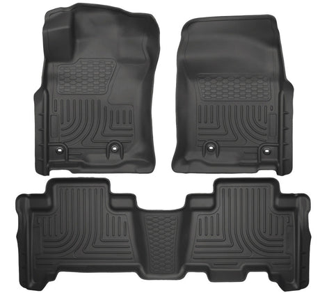 Husky Liners 2013 Toyota 4Runner WeatherBeater Black Front & 2nd Seat Floor Liners Husky Liners Floor Mats - Rubber  AXOPROS