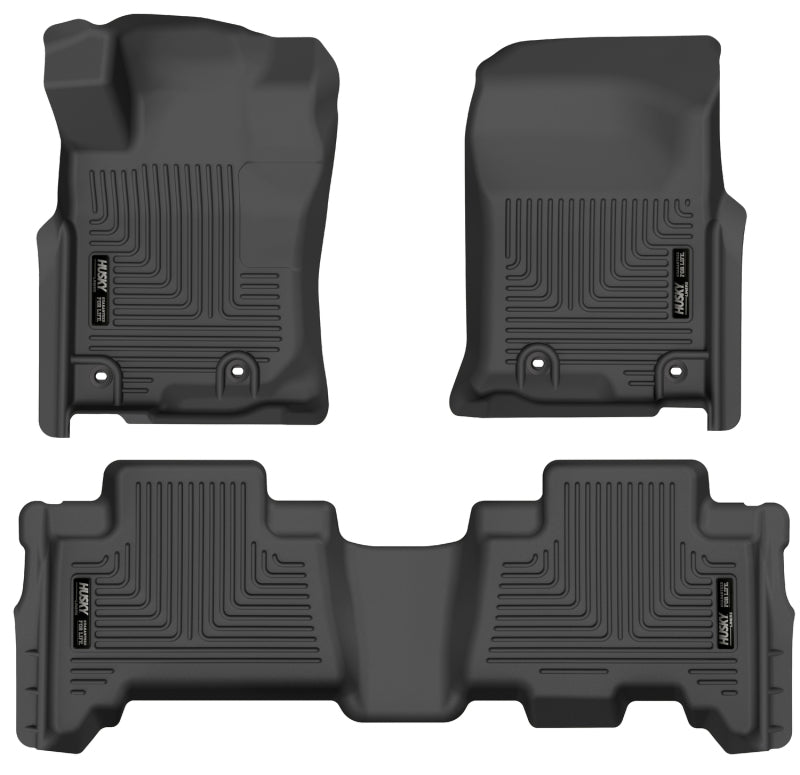 Husky Liners 2013 Toyota 4Runner WeatherBeater Black Front & 2nd Seat Floor Liners Husky Liners Floor Mats - Rubber  AXOPROS