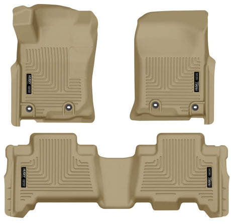 Husky Liners 2013 Toyota 4Runner WeatherBeater Tan Front & 2nd Seat Floor Liners Husky Liners Floor Mats - Rubber  AXOPROS
