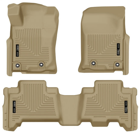 Husky Liners 2013 Toyota 4Runner WeatherBeater Tan Front & 2nd Seat Floor Liners Husky Liners Floor Mats - Rubber  AXOPROS