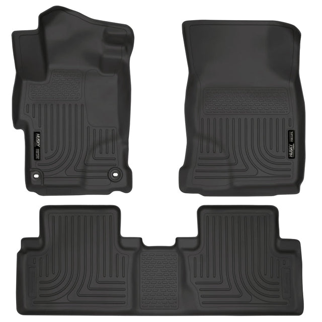 Husky Liners 2014 Honda Civic Sedan WeatherBeater Black Front & 2nd Seat Floor Liners Husky Liners Floor Mats - Rubber  AXOPROS