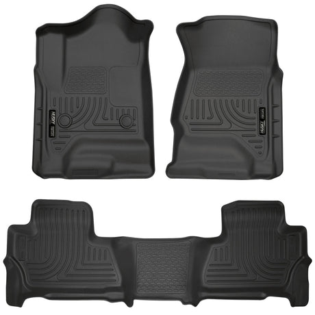 Husky Liners 2015 Chevy/GMC Tahoe/Yukon WeatherBeater Combo Black Floor Liners Husky Liners Floor Mats - Rubber  AXOPROS
