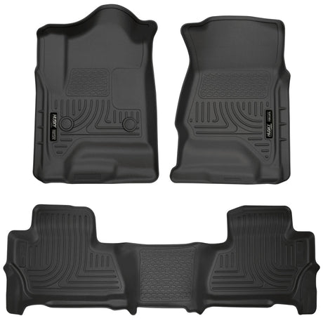 Husky Liners 2015 Chevy/GMC Tahoe/Yukon WeatherBeater Combo Black Floor Liners Husky Liners Floor Mats - Rubber  AXOPROS