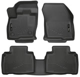 Husky Liners 2015 Ford Edge WeatherBeater Front & 2nd Row Combo Black Floor Liners Husky Liners Floor Mats - Rubber  AXOPROS