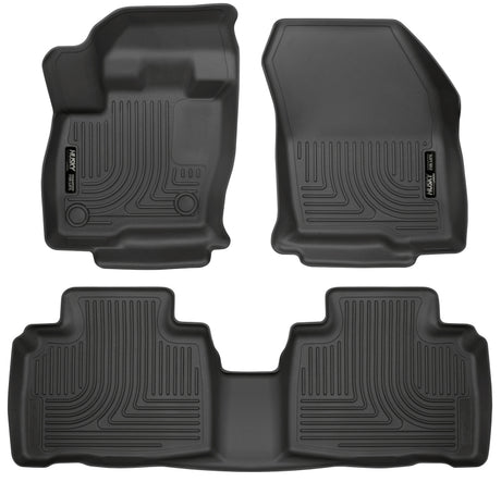 Husky Liners 2015 Ford Edge WeatherBeater Front & 2nd Row Combo Black Floor Liners Husky Liners Floor Mats - Rubber  AXOPROS