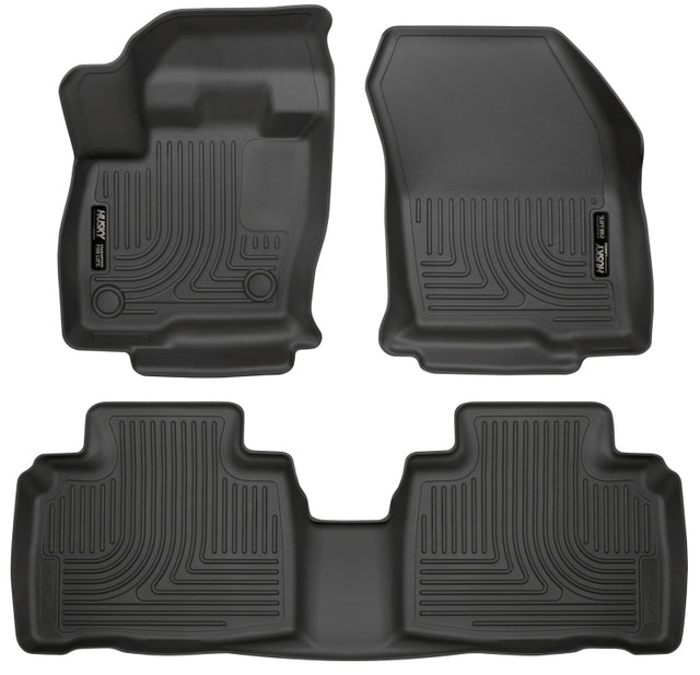 Husky Liners 2015 Ford Edge WeatherBeater Front & 2nd Row Combo Black Floor Liners Husky Liners Floor Mats - Rubber  AXOPROS