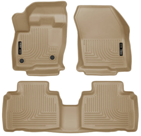 Husky Liners 2015 Ford Edge WeatherBeater Front & 2nd Row Combo Tan Floor Liners Husky Liners Floor Mats - Rubber  AXOPROS