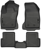 Husky Liners 2015 Jeep Renegade Weatherbeater Black Front and Second Row Floor Liners Husky Liners Floor Mats - Rubber  AXOPROS