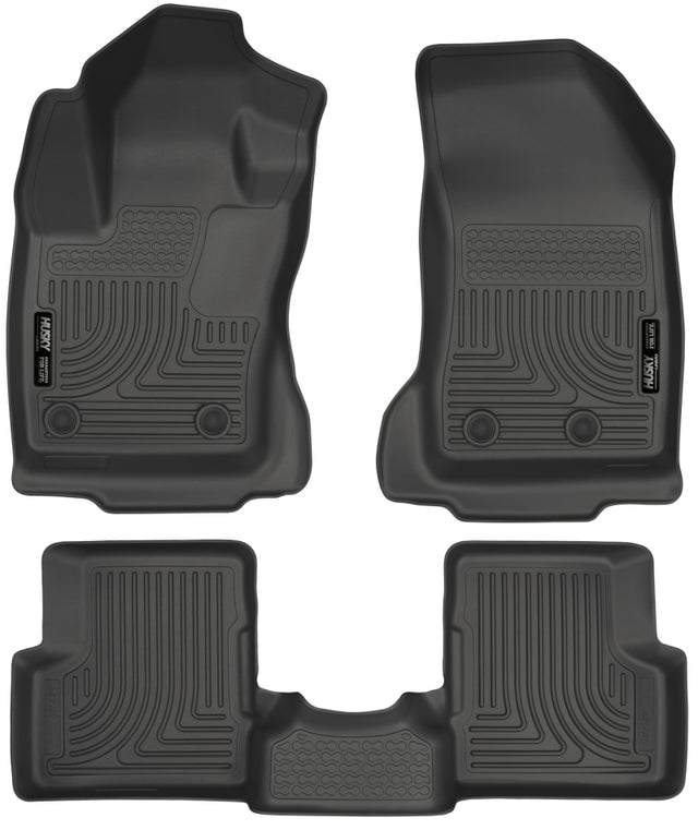 Husky Liners 2015 Jeep Renegade Weatherbeater Black Front and Second Row Floor Liners Husky Liners Floor Mats - Rubber  AXOPROS