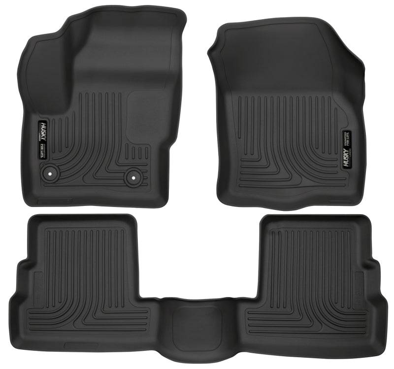 Husky Liners 2015 Lincoln MKC WeatherBeater Black Front & Second Seat Floor Liner Husky Liners Floor Mats - Rubber  AXOPROS