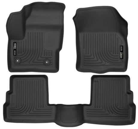 Husky Liners 2015 Lincoln MKC WeatherBeater Black Front & Second Seat Floor Liner Husky Liners Floor Mats - Rubber  AXOPROS