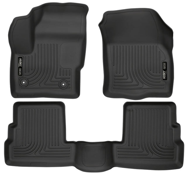Husky Liners 2015 Lincoln MKC WeatherBeater Black Front & Second Seat Floor Liner Husky Liners Floor Mats - Rubber  AXOPROS