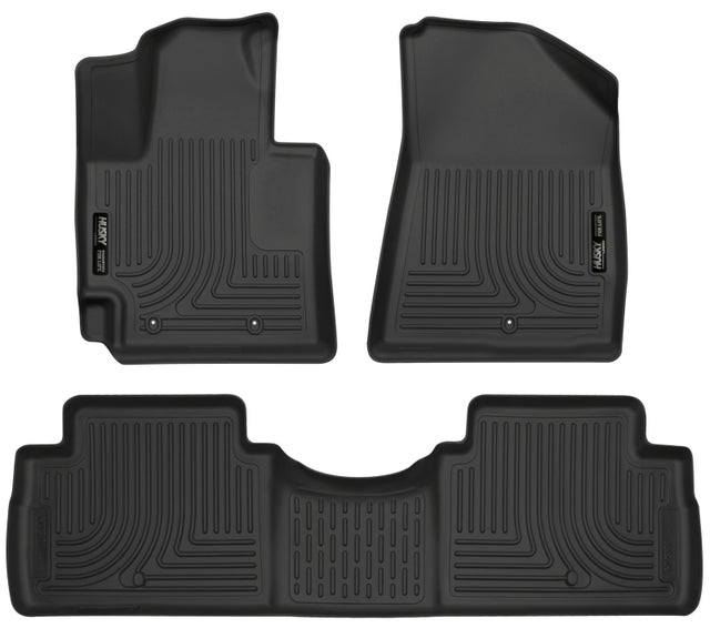 Husky Liners 2016 Kia Soul Weatherbeater Black Front & 2nd Seat Floor Liners (Footwell Coverage) Husky Liners Floor Mats - Rubber  AXOPROS