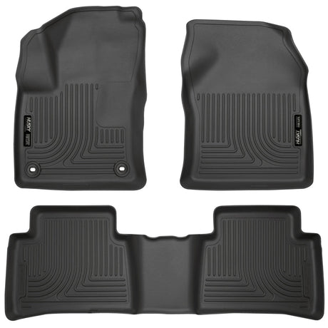 Husky Liners 2016 Toyota Prius Weatherbeater Black Front & 2nd Seat Floor Liners (Footwell Coverage) Husky Liners Floor Mats - Rubber  AXOPROS