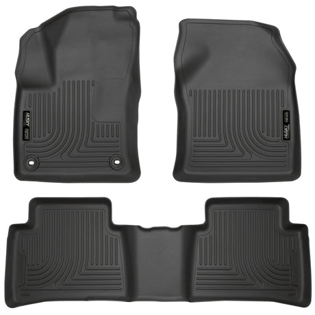 Husky Liners 2016 Toyota Prius Weatherbeater Black Front & 2nd Seat Floor Liners (Footwell Coverage) Husky Liners Floor Mats - Rubber  AXOPROS