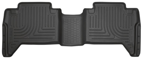 Husky Liners 2016 Toyota Tacoma Crew Cab WeatherBeater 2nd Row Black Floor Liners Husky Liners Floor Mats - Rubber  AXOPROS