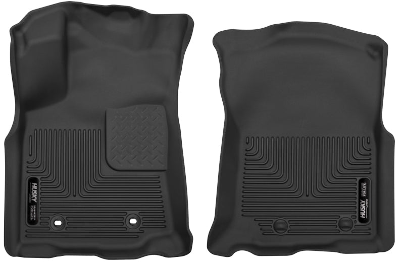Husky Liners 2016 Toyota Tacoma Double Cab Pickup Black Front Floor Liners Husky Liners Floor Mats - Rubber  AXOPROS