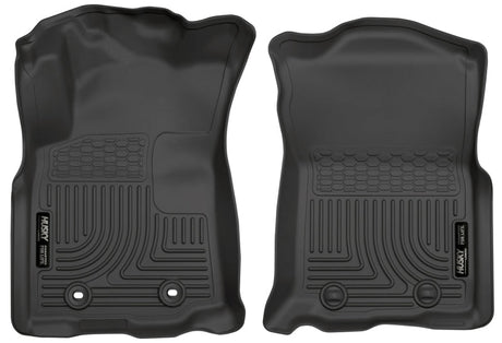 Husky Liners 2016 Toyota Tacoma w/ Manual Trans WeatherBeater Front Black Floor Liners Husky Liners Floor Mats - Rubber  AXOPROS