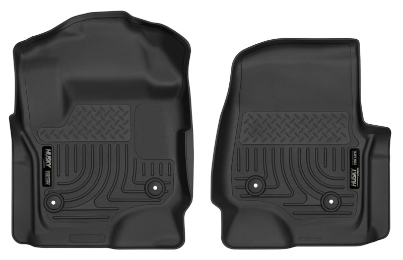 Husky Liners 2017 Ford F250 Crew Cab Vinyl X-Act Contour Black Floor Liners Husky Liners Floor Mats - Rubber  AXOPROS