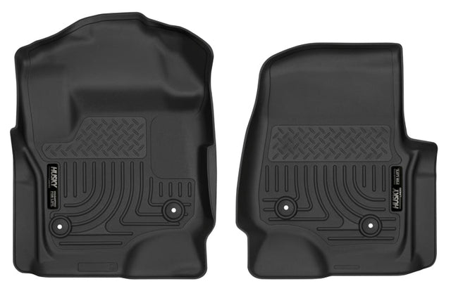 Husky Liners 2017 Ford F250 Crew Cab Vinyl X-Act Contour Black Floor Liners Husky Liners Floor Mats - Rubber  AXOPROS