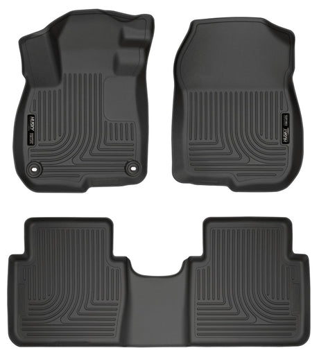 Husky Liners 2017 Honda CR-V Weatherbeater Black Front & 2nd Seat Floor Liners Husky Liners Floor Mats - Rubber  AXOPROS
