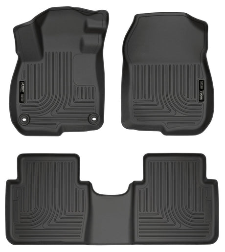 Husky Liners 2017 Honda CR-V Weatherbeater Black Front & 2nd Seat Floor Liners Husky Liners Floor Mats - Rubber  AXOPROS