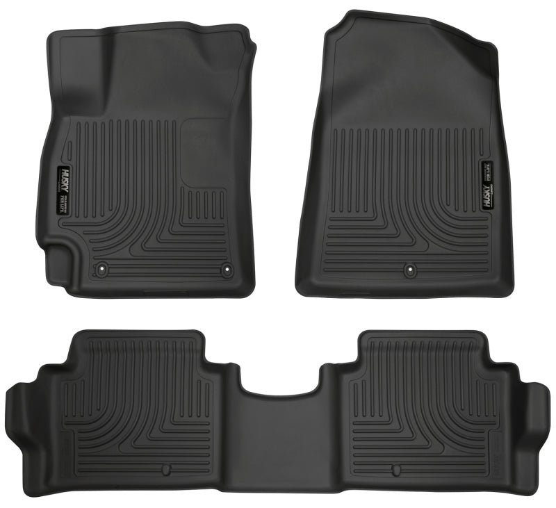 Husky Liners 2017 Hyundai Elantra Weatherbeater Black Front and Second Row Floor Liners Husky Liners Floor Mats - Rubber  AXOPROS