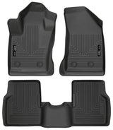 Husky Liners 2017 Jeep Compass Weatherbeater Black Front & 2nd Seat Floor Liners Husky Liners Floor Mats - Rubber  AXOPROS