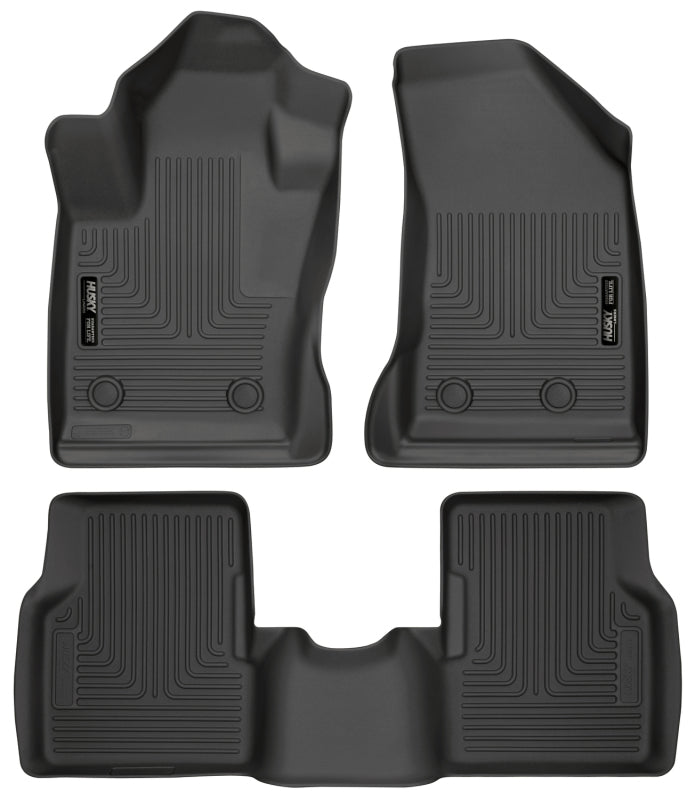 Husky Liners 2017 Jeep Compass Weatherbeater Black Front & 2nd Seat Floor Liners Husky Liners Floor Mats - Rubber  AXOPROS