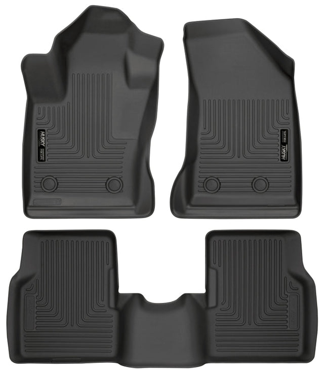 Husky Liners 2017 Jeep Compass Weatherbeater Black Front & 2nd Seat Floor Liners Husky Liners Floor Mats - Rubber  AXOPROS