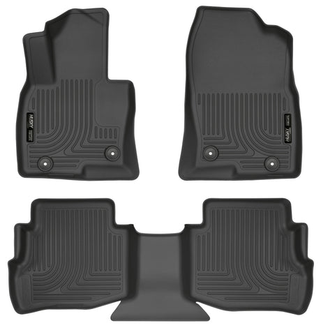Husky Liners 2017 Mazda CX-9 WeatherBeater Floor Liner (Front and Second Rows) - Black Husky Liners Floor Mats - Rubber  AXOPROS