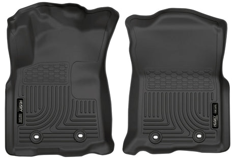 Husky Liners 2018 Toyota Tacoma Double Cab WeatherBeater Black Front Floor Liners Husky Liners Floor Mats - Rubber  AXOPROS