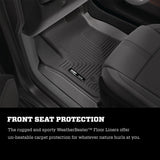 Husky Liners 2019 Chevrolet Silverado 1500 Crew Cab WeatherBeater Black 2nd Row Floor Liners Husky Liners Floor Mats - Rubber  AXOPROS
