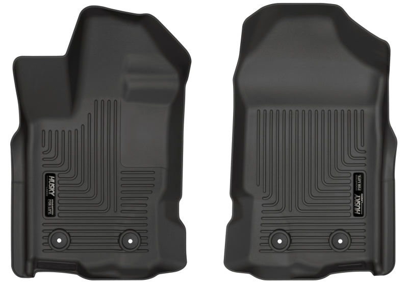Husky Liners 2019 Ford Ranger SuperCrew Cab & SuperCab WeatherBeater Black Floor Liners Husky Liners Floor Mats - Rubber  AXOPROS