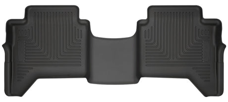 Husky Liners 2019 Ford Ranger SuperCrew WeatherBeater 2nd Row Black Floor Liners Husky Liners Floor Mats - Rubber  AXOPROS