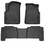 Husky Liners 2019+ Infiniti QX80/2019+ Nissan Armada Weatherbeater Black Fnt & 2nd Seat Floor Liners Husky Liners Floor Mats - Rubber  AXOPROS