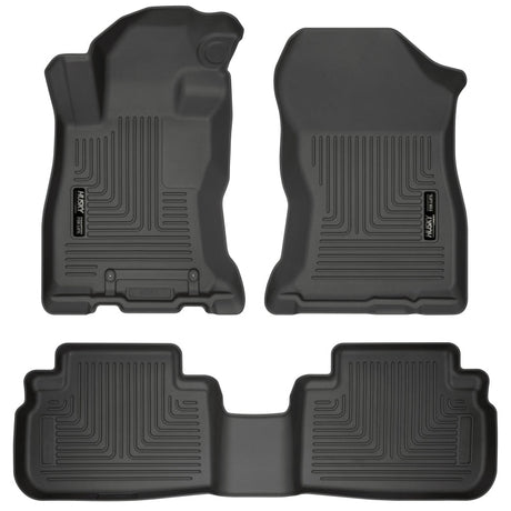 Husky Liners 2019 Subaru Forester Weatherbeater Black Front & 2nd Seat Floor Liners Husky Liners Floor Mats - Rubber  AXOPROS