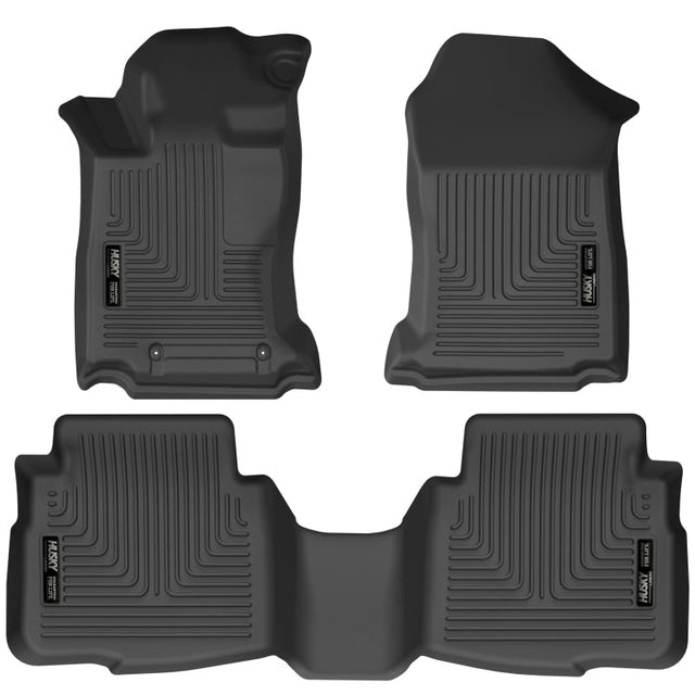 Husky Liners 2020 Subaru Legacy/Outback WeatherBeater Black Front & 2nd Seat Floor Liners Husky Liners Floor Mats - Rubber  AXOPROS