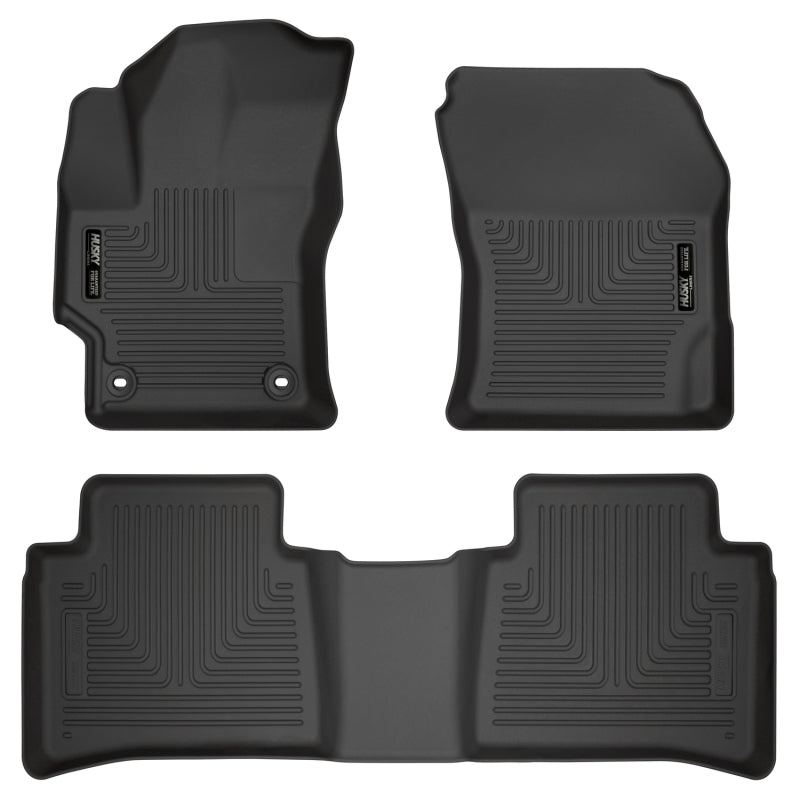 Husky Liners 2020 Toyota Corolla Weatherbeater Black Front & 2nd Seat Floor Liners Husky Liners Floor Mats - Rubber  AXOPROS