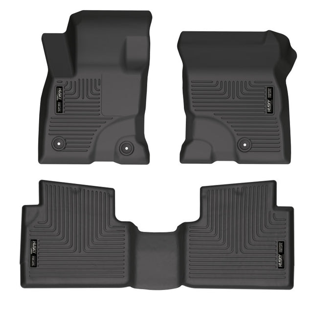 Husky Liners 2022 Ford Escape Hybrid Black Front & 2nd Seat Floor Liners Husky Liners Floor Mats - Rubber  AXOPROS