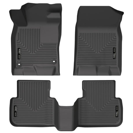 Husky Liners 2022 Honda Civic WeatherBeater Front & 2nd Seat Floor Liners (Black) Husky Liners Floor Mats - Rubber  AXOPROS