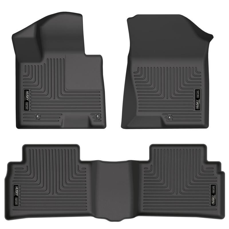 Husky Liners 2022 Hyundai Tucson Excl. Hybrid Weatherbeater Black Front & 2nd Seat Floor Liners Husky Liners Floor Mats - Rubber  AXOPROS