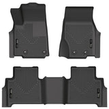 Husky Liners 2022 Jeep Grand Cherokee (New Style) Weatherbeater Black Front & 2nd Seat Floor Liner Husky Liners Floor Mats - Rubber  AXOPROS