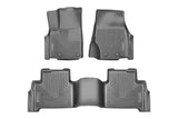 Husky Liners 2022 Jeep Grand Cherokee (New Style) Weatherbeater Black Front & 2nd Seat Floor Liner Husky Liners Floor Mats - Rubber  AXOPROS