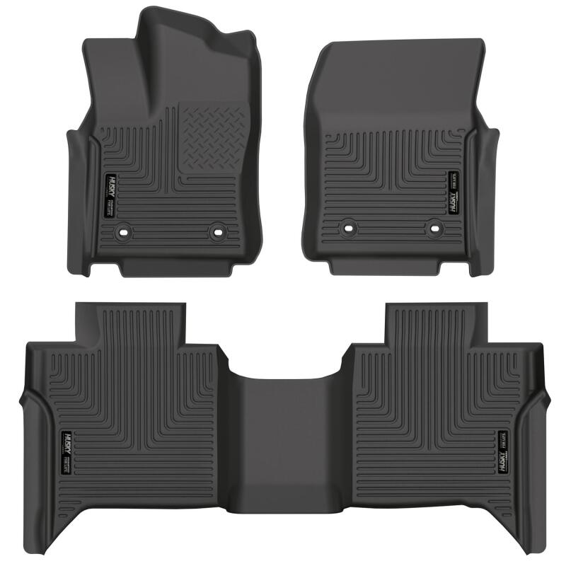 Husky Liners 2022 Toyota Tundra WeatherBeater CC CrewMax Front & 2nd Seat Floor Liner - Blk Husky Liners Floor Mats - Rubber  AXOPROS